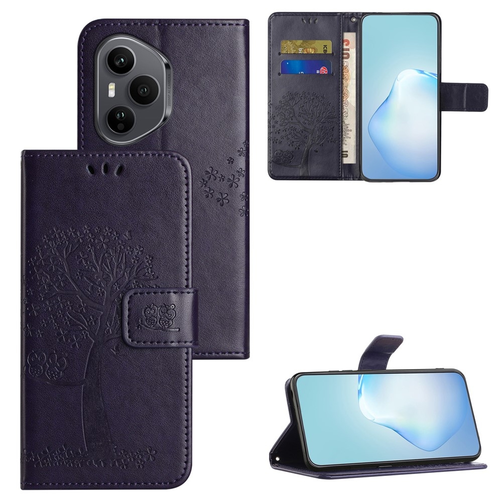 Tree knížkové pouzdro na Honor 400 Pro - tmavěfialové