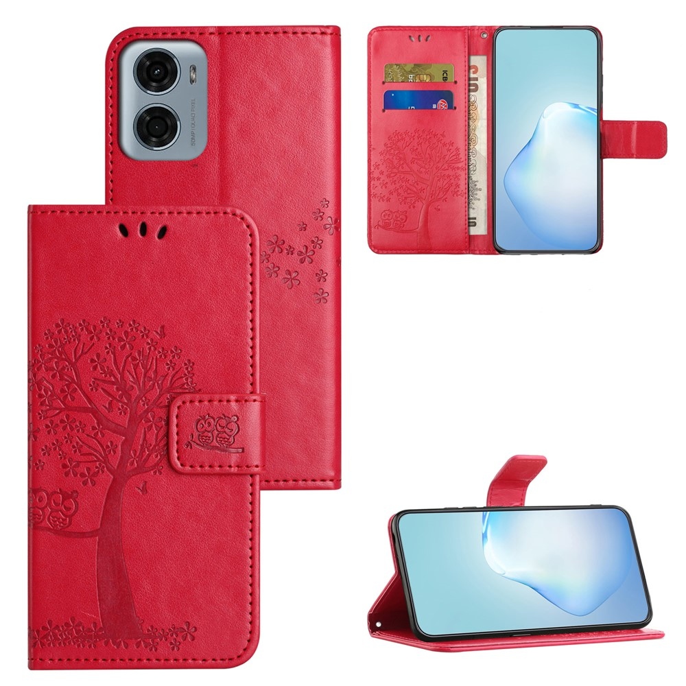 Tree knížkové pouzdro na Motorola Moto G06 - červené