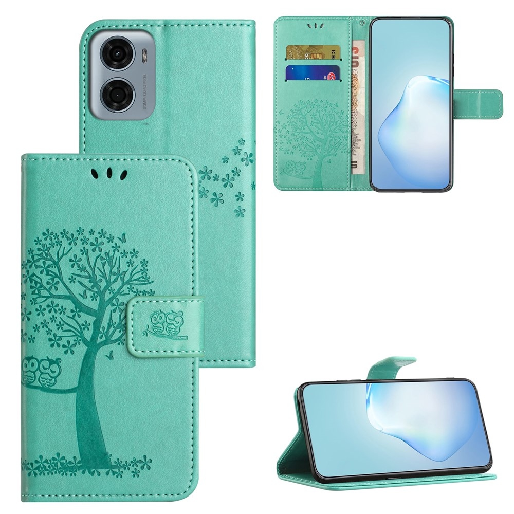 Tree knížkové pouzdro na Motorola Moto G06 - modrozelené