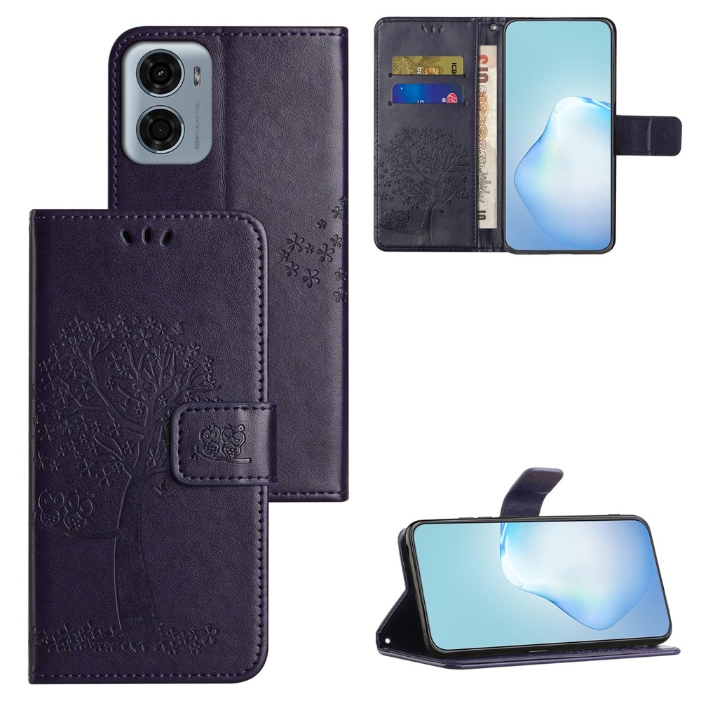 Tree knížkové pouzdro na Motorola Moto G06 - tmavěfialové