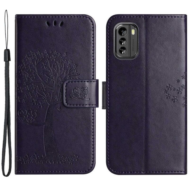 Tree knížkové pouzdro na Nokia G60 5G - tmavěfialové