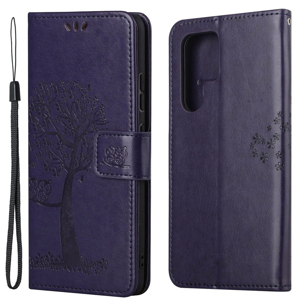 Tree knížkové pouzdro na Samsung Galaxy S25 Ultra - tmavěfialové