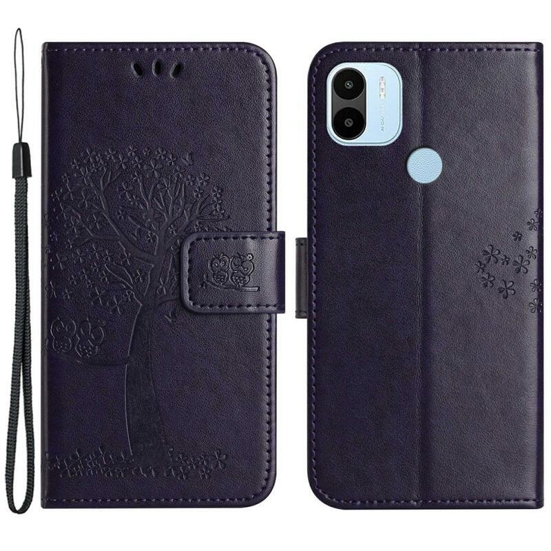 Tree peněženkové pouzdro na mobil Xiaomi Redmi A1+/A2+ - tmavěfialové