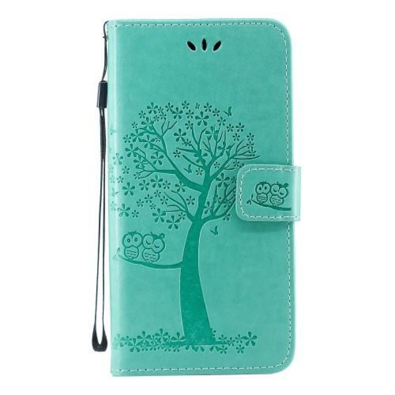 Tree PU kožené peněženkové pouzdro na mobil Honor 20 Lite/Honor 20e - zelené