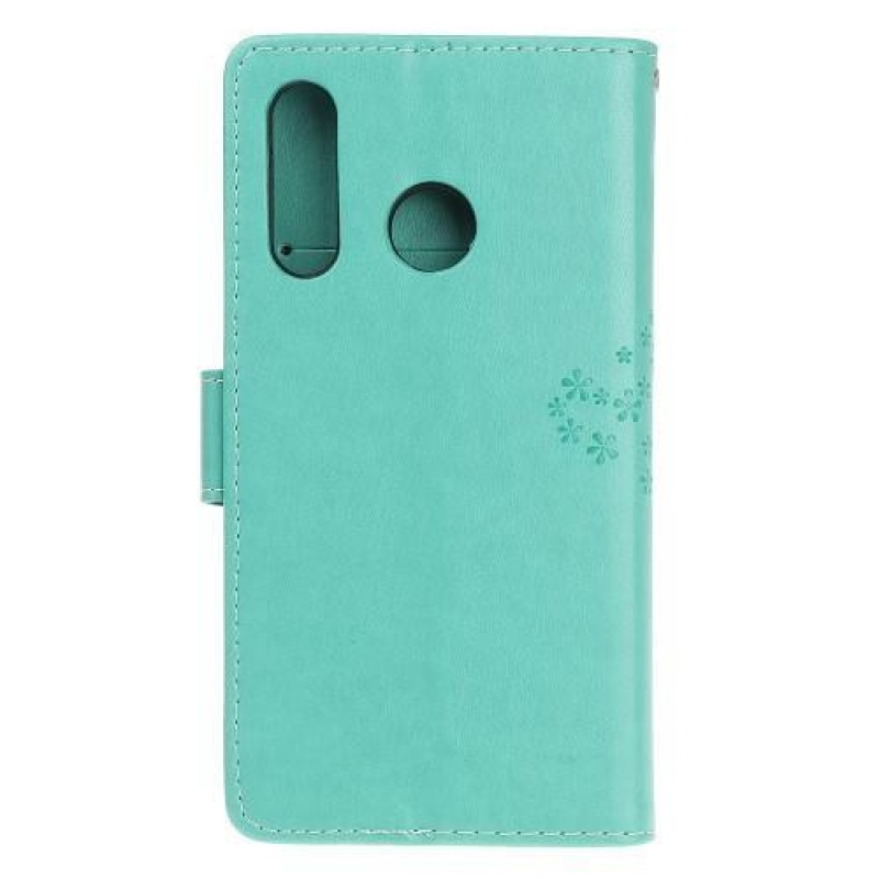 Tree PU kožené peněženkové pouzdro na mobil Honor 20 Lite/Honor 20e - zelené