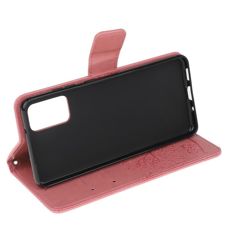 Tree PU kožené peněženkové pouzdro na mobil Samsung Galaxy Note 20/Note 20 5G - růžové