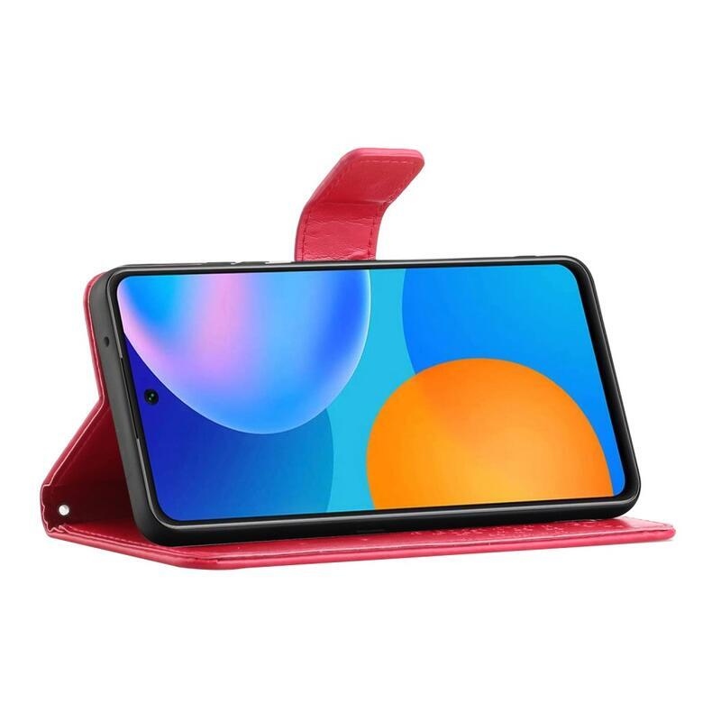 Tree PU kožené peněženkové pouzdro na mobil Xiaomi 11T/11T Pro - červené