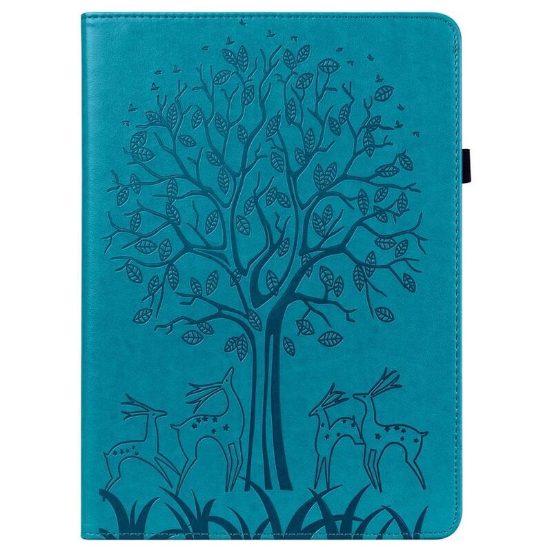 Tree PU kožené peněženkové pouzdro na tablet Samsung Galaxy Tab A8 10.5 (2021) - modré