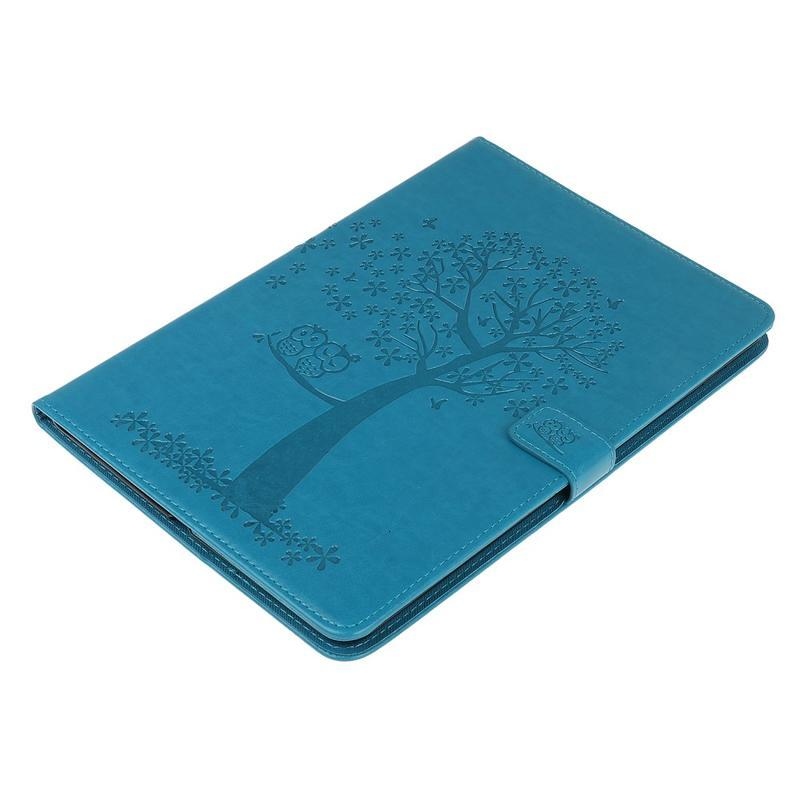 Tree PU kožené pouzdro pro tablet Samsung Galaxy Tab S6 Lite - modré