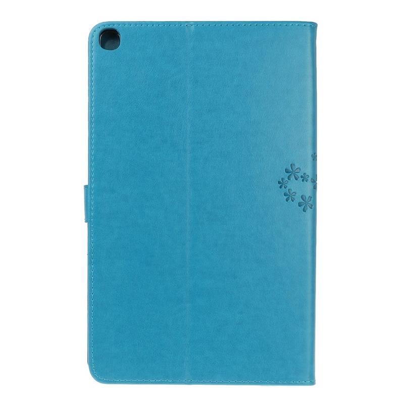 Tree PU kožené pouzdro pro tablet Samsung Galaxy Tab S6 Lite - modré