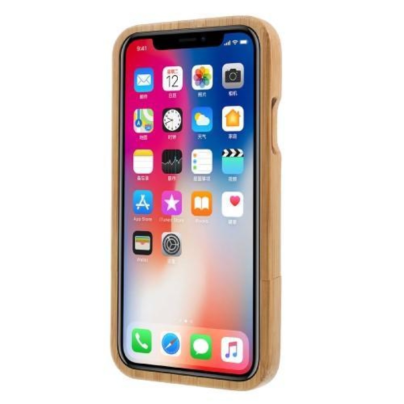 Tree stylový dřevěný obal na iPhone X - béžové
