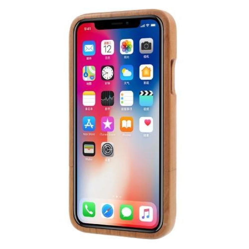 Tree stylový dřevěný obal na iPhone X - světlehnědé
