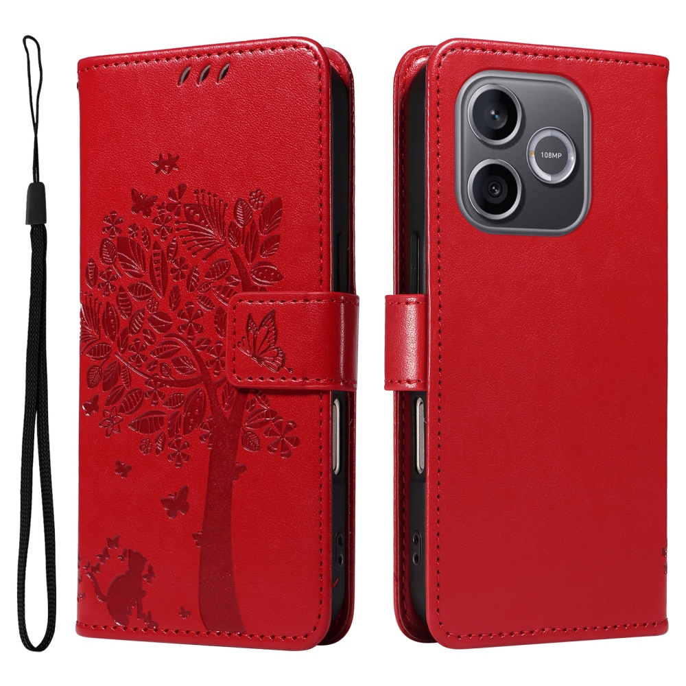 Trees knížkové pouzdro na Honor 600 Lite 5G - červené