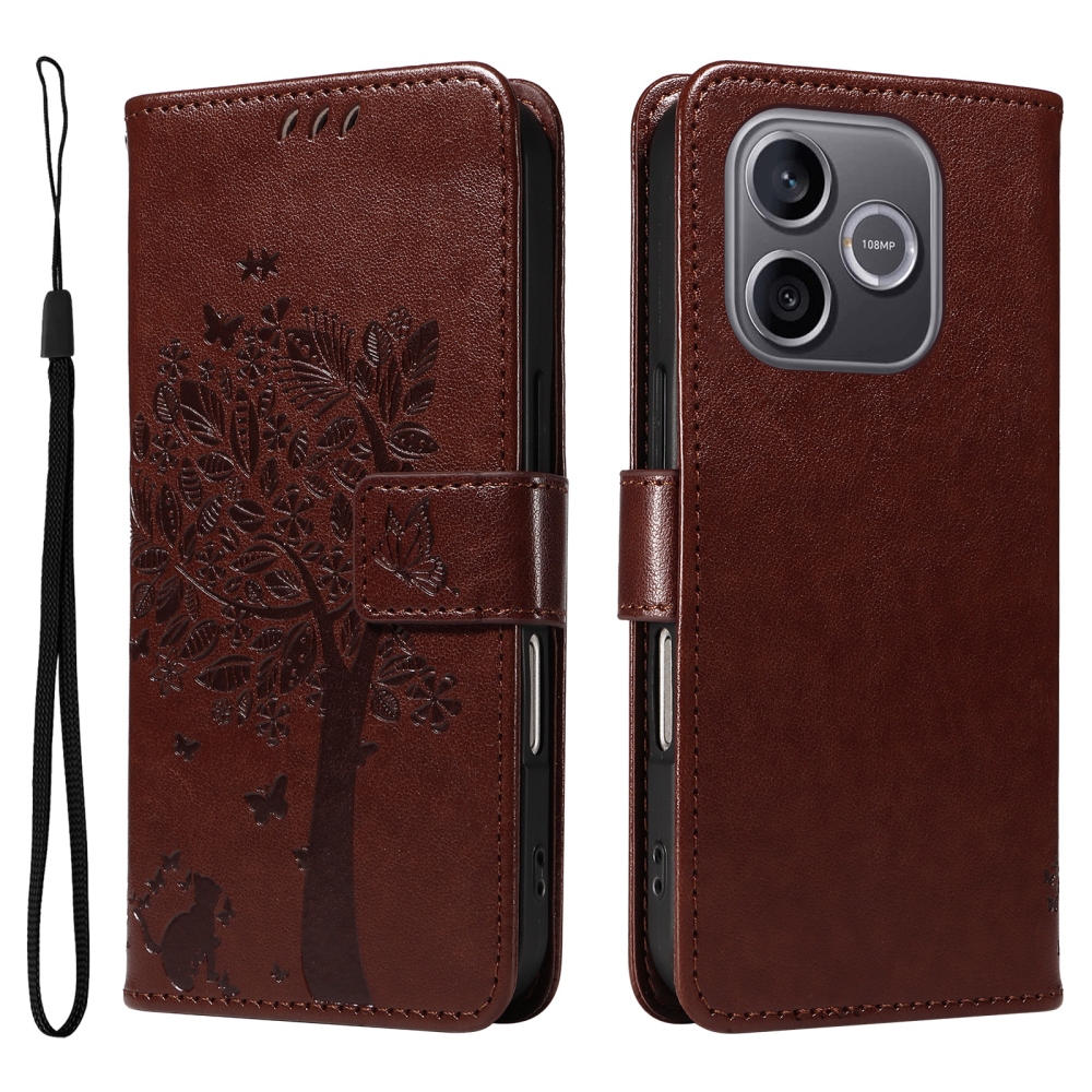 Trees knížkové pouzdro na Honor 600 Lite 5G - hnědé