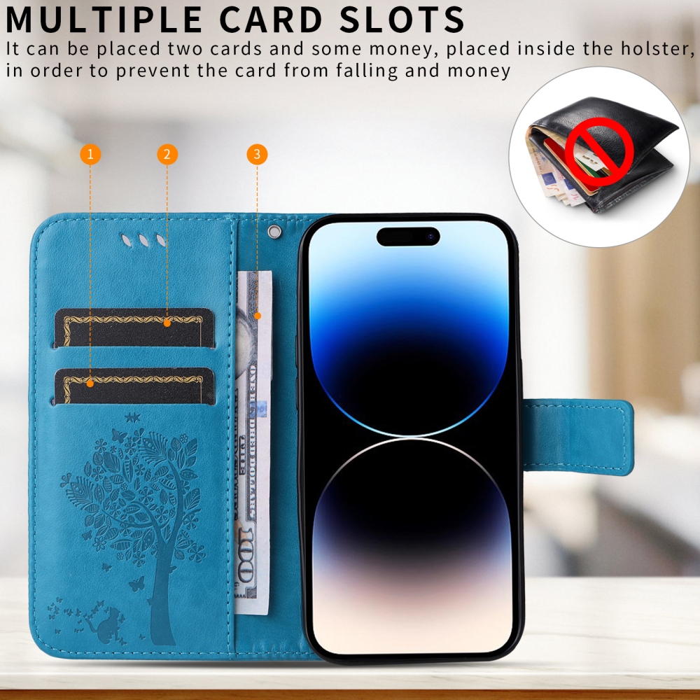 Trees knížkové pouzdro na Honor 600 Lite 5G - modré