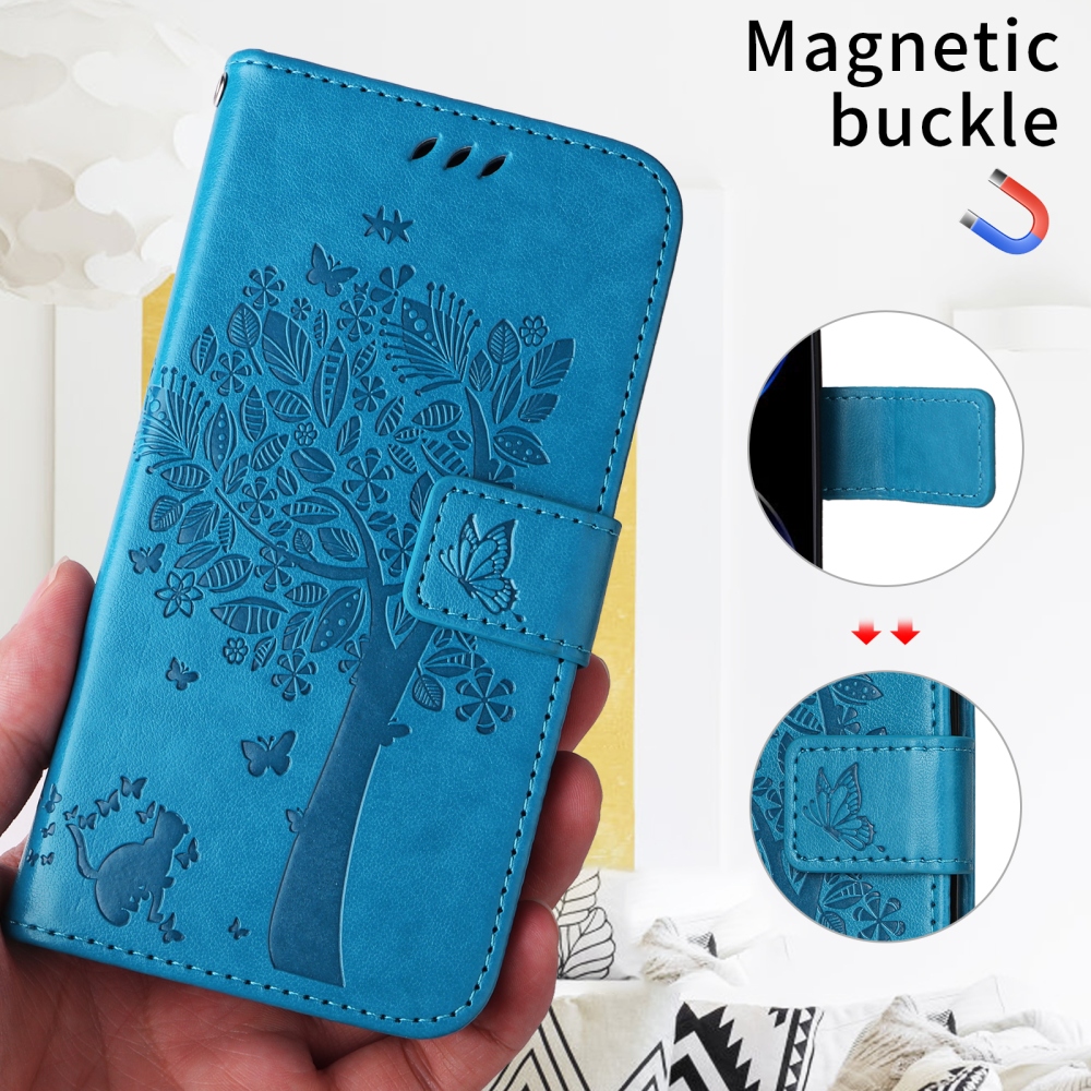 Trees knížkové pouzdro na Honor 600 Lite 5G - modré