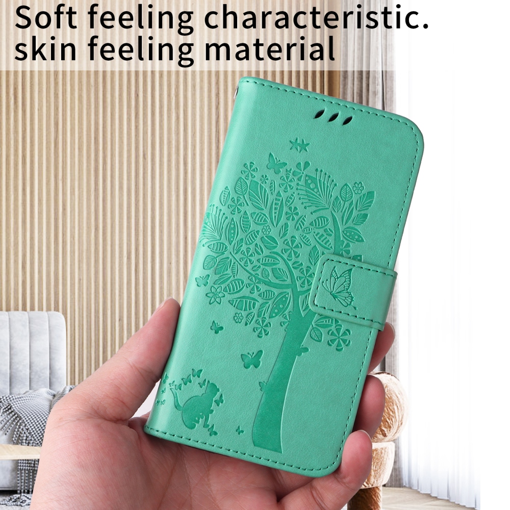 Trees knížkové pouzdro na Honor 600 Lite 5G - modrozelené