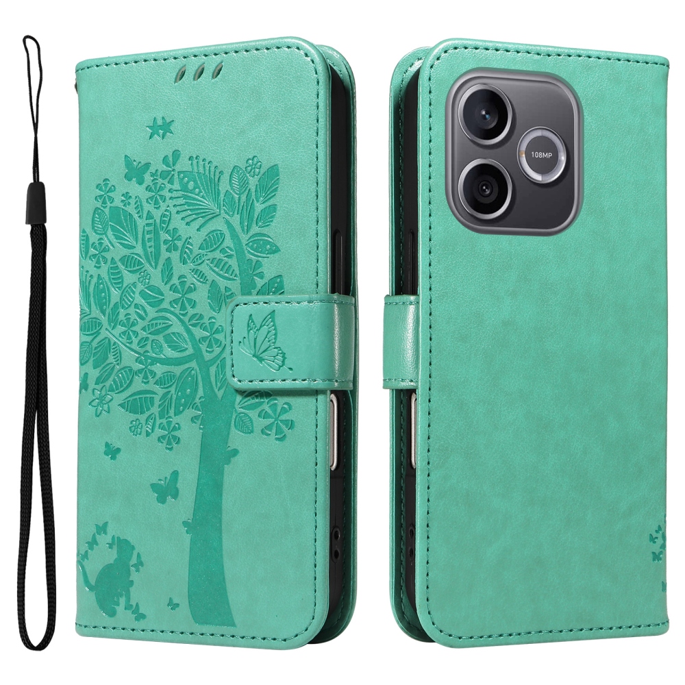 Trees knížkové pouzdro na Honor 600 Lite 5G - modrozelené