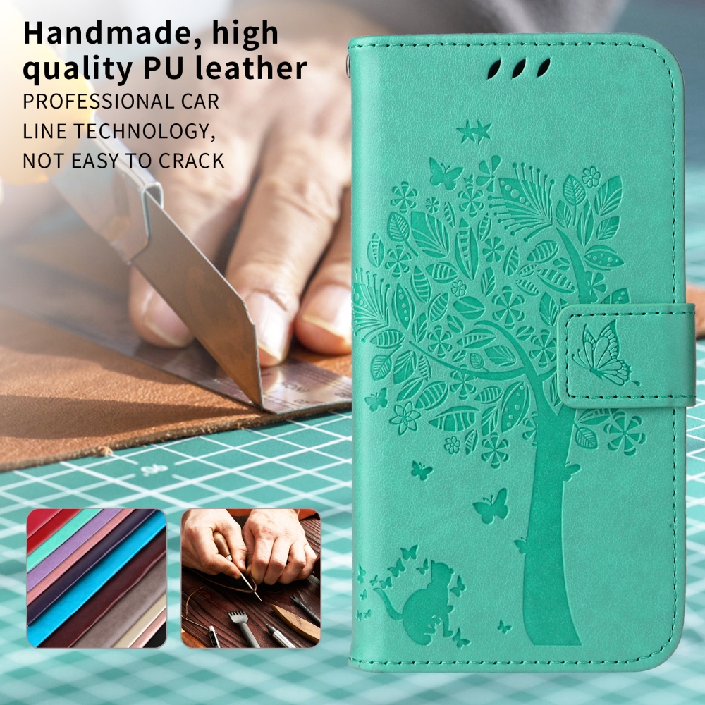 Trees knížkové pouzdro na Honor 600 Lite 5G - modrozelené
