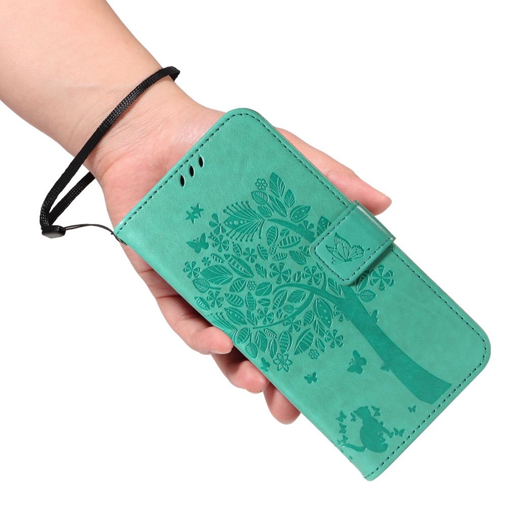Trees knížkové pouzdro na Honor 600 Lite 5G - modrozelené