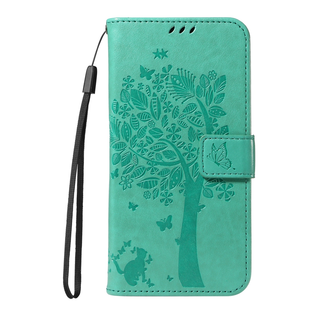 Trees knížkové pouzdro na Honor 600 Lite 5G - modrozelené