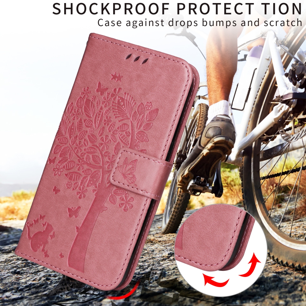 Trees knížkové pouzdro na Honor 600 Lite 5G - růžové