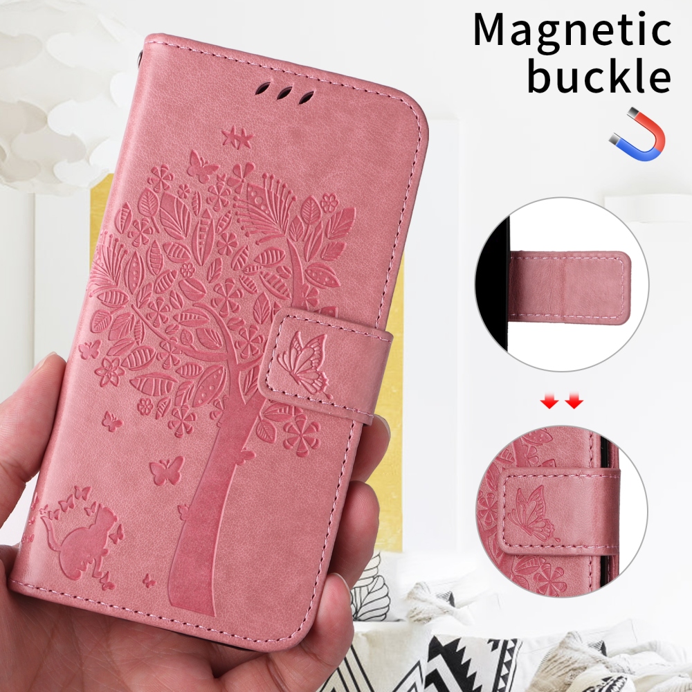 Trees knížkové pouzdro na Honor 600 Lite 5G - růžové