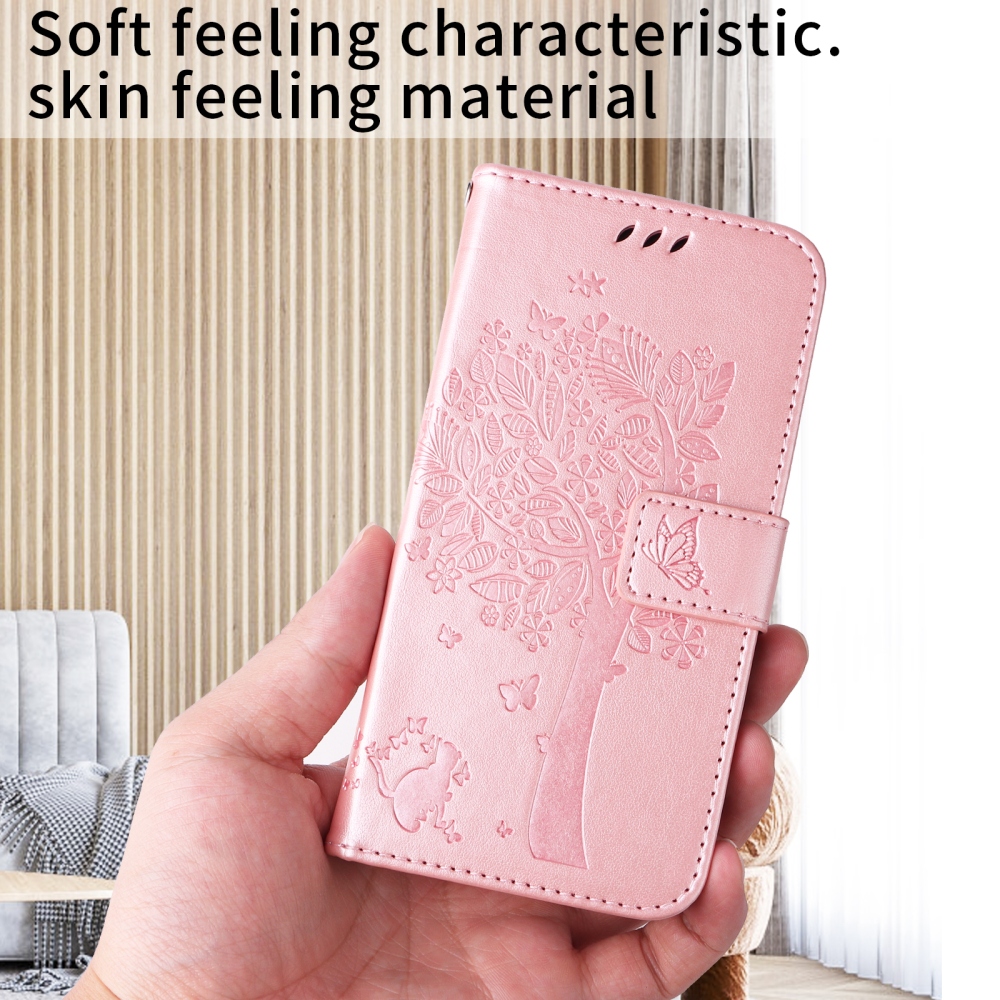 Trees knížkové pouzdro na Honor 600 Lite 5G - růžovozlaté