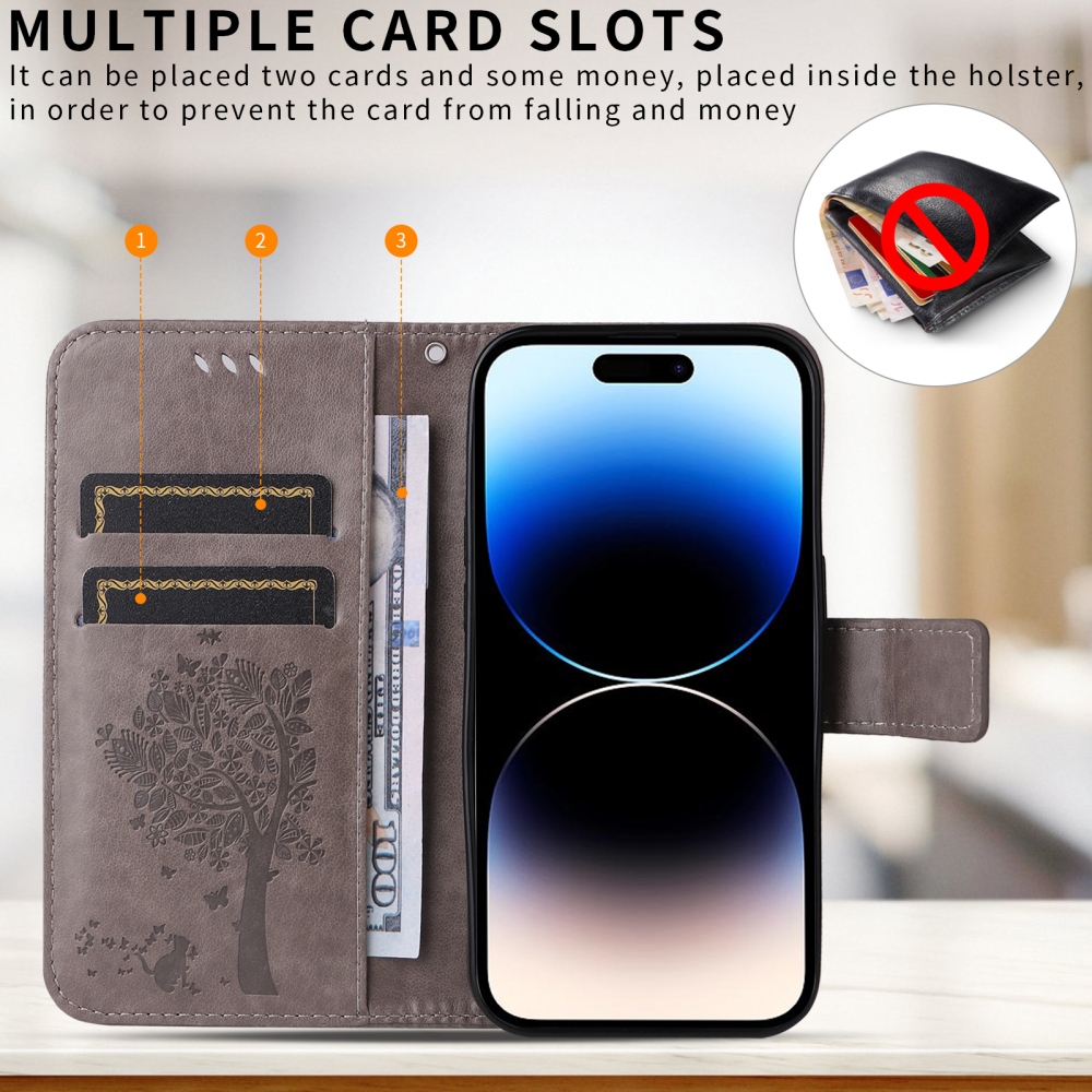 Trees knížkové pouzdro na Honor 600 Lite 5G - šedé