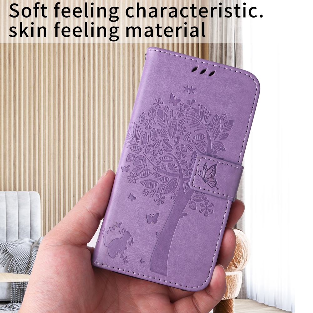 Trees knížkové pouzdro na Honor 600 Lite 5G - světlefialové