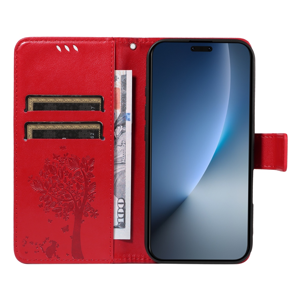 Trees knížkové pouzdro na Honor Magic 8 Pro 5G - červené