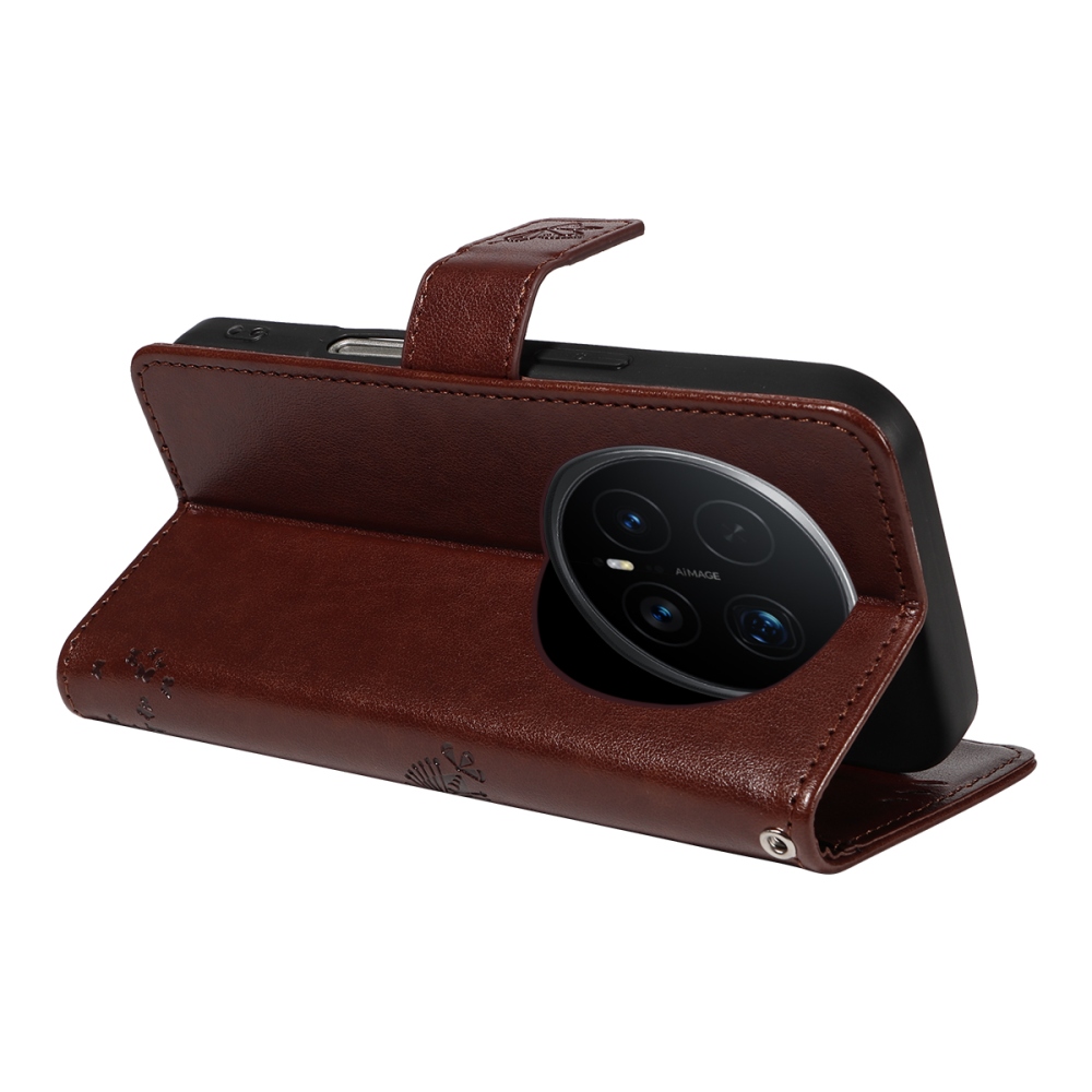 Trees knížkové pouzdro na Honor Magic 8 Pro 5G - hnědé