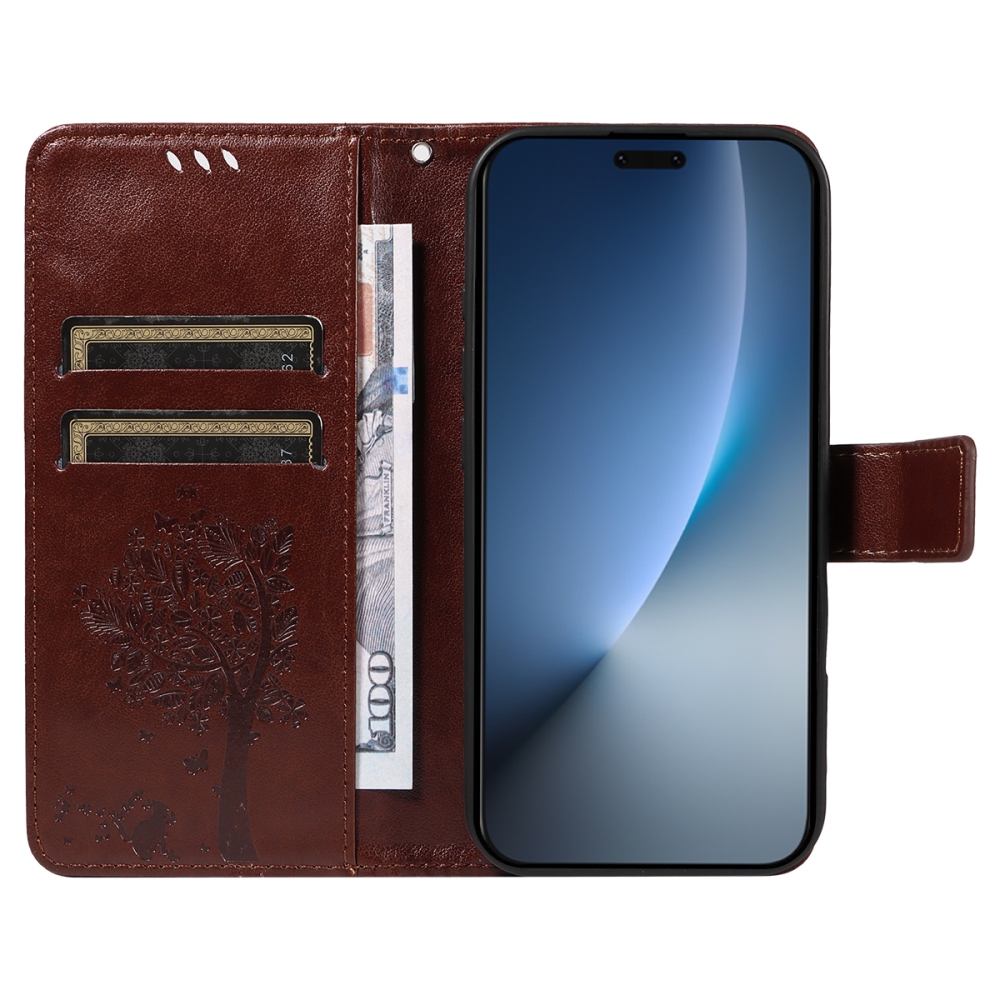 Trees knížkové pouzdro na Honor Magic 8 Pro 5G - hnědé