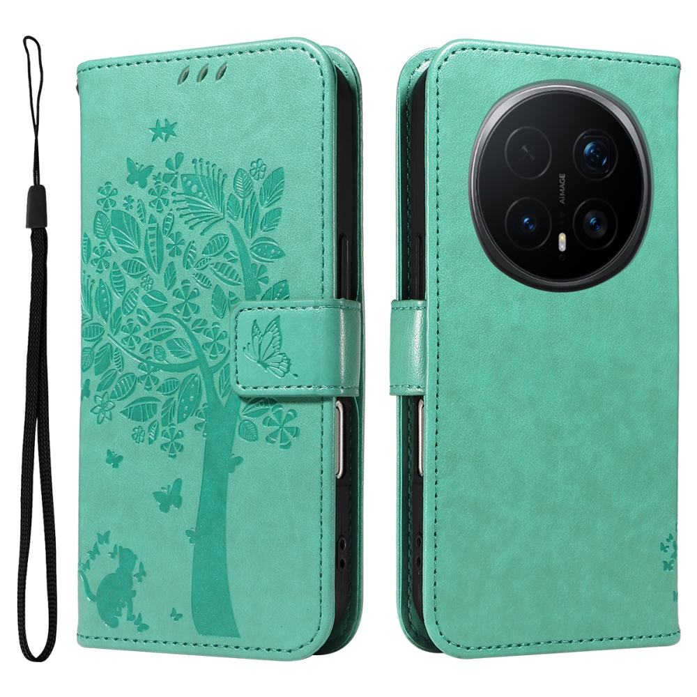 Trees knížkové pouzdro na Honor Magic 8 Pro 5G - modrozelené