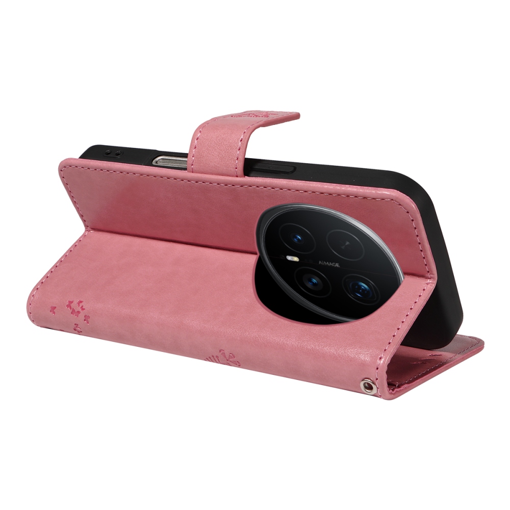 Trees knížkové pouzdro na Honor Magic 8 Pro 5G - růžové