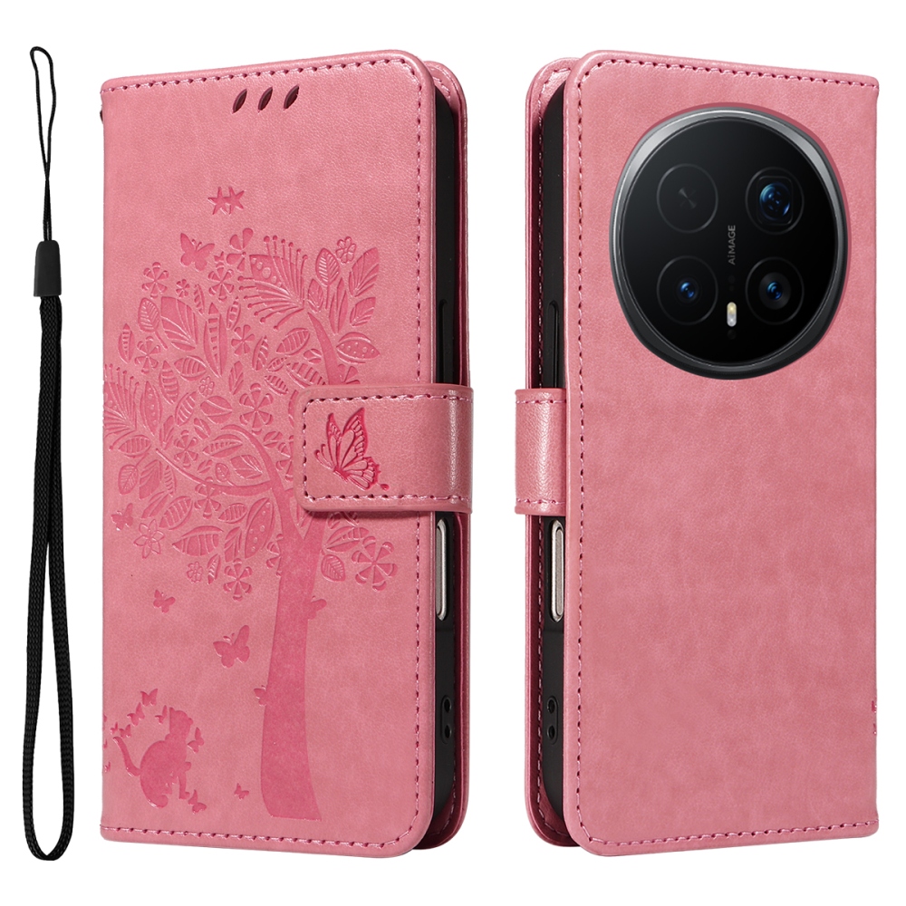 Trees knížkové pouzdro na Honor Magic 8 Pro 5G - růžové