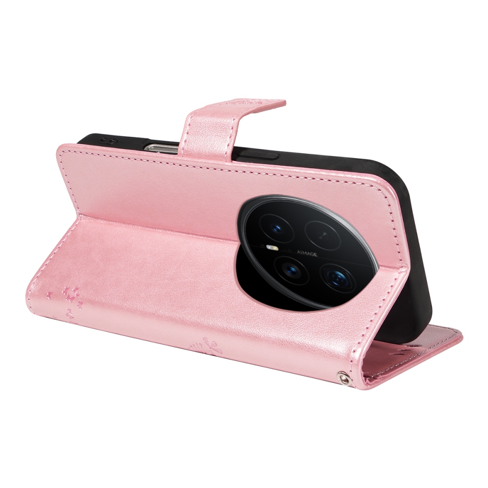 Trees knížkové pouzdro na Honor Magic 8 Pro 5G - růžovozlaté