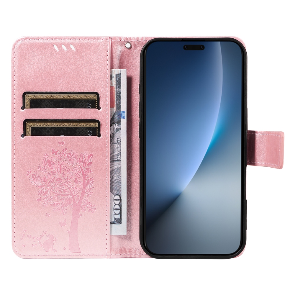 Trees knížkové pouzdro na Honor Magic 8 Pro 5G - růžovozlaté