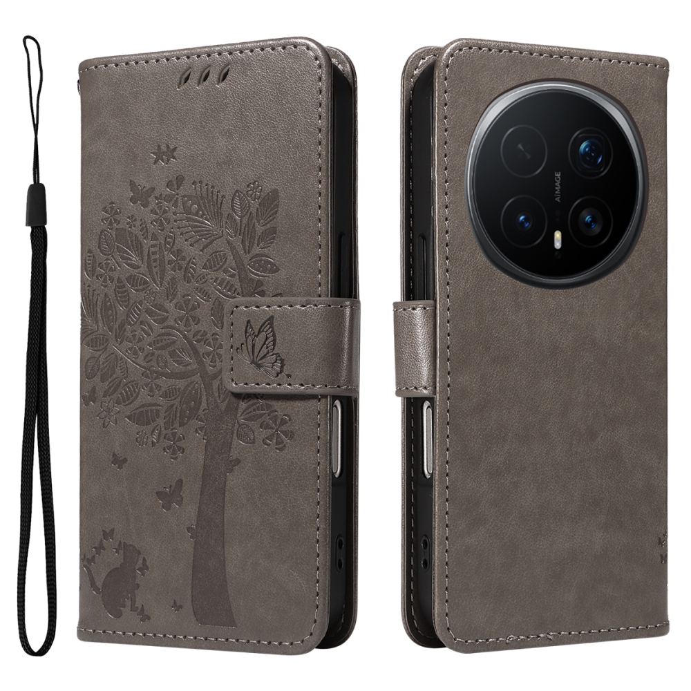 Trees knížkové pouzdro na Honor Magic 8 Pro 5G - šedé