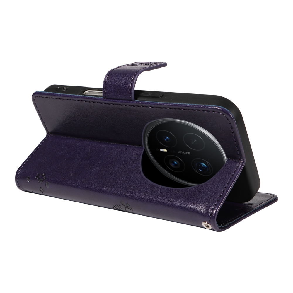 Trees knížkové pouzdro na Honor Magic 8 Pro 5G - tmavěfialové