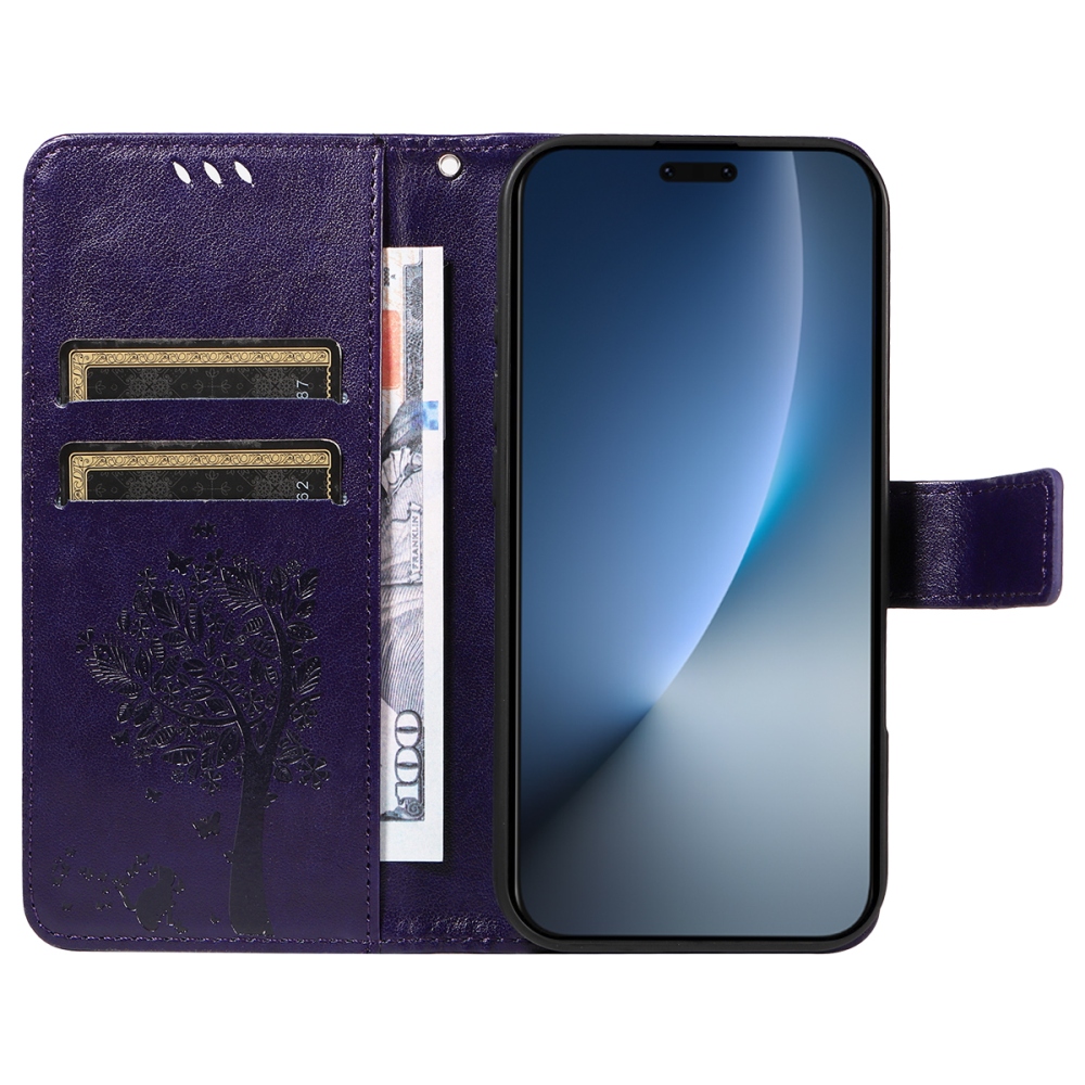 Trees knížkové pouzdro na Honor Magic 8 Pro 5G - tmavěfialové