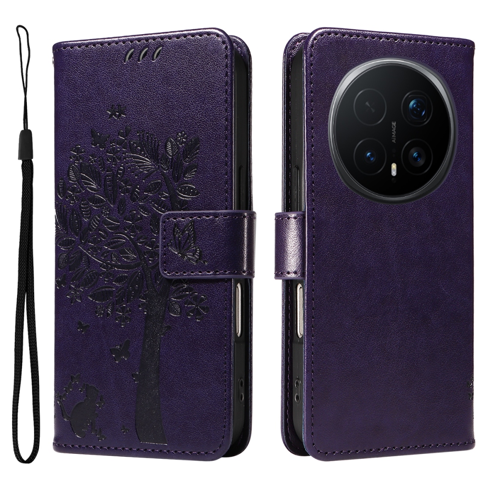 Trees knížkové pouzdro na Honor Magic 8 Pro 5G - tmavěfialové