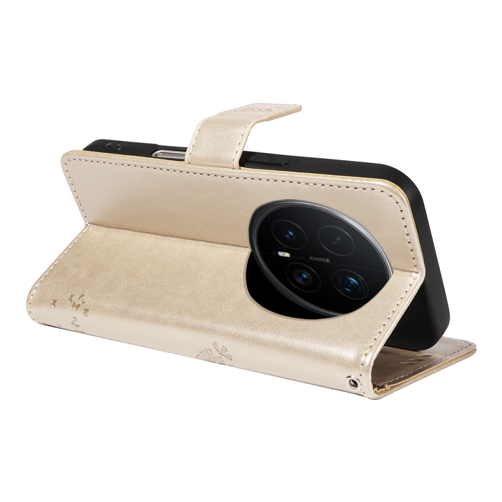 Trees knížkové pouzdro na Honor Magic 8 Pro 5G - zlaté