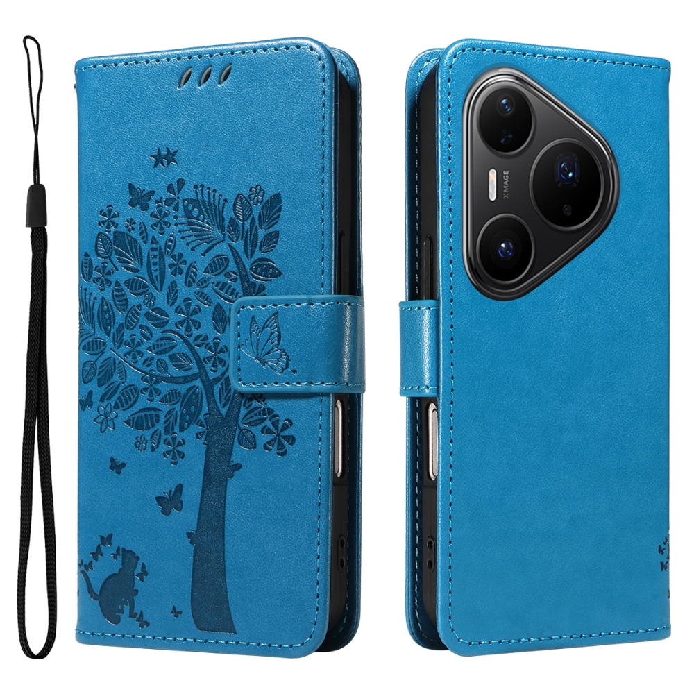 Trees knížkové pouzdro na Huawei Pura 80 Pro - modré