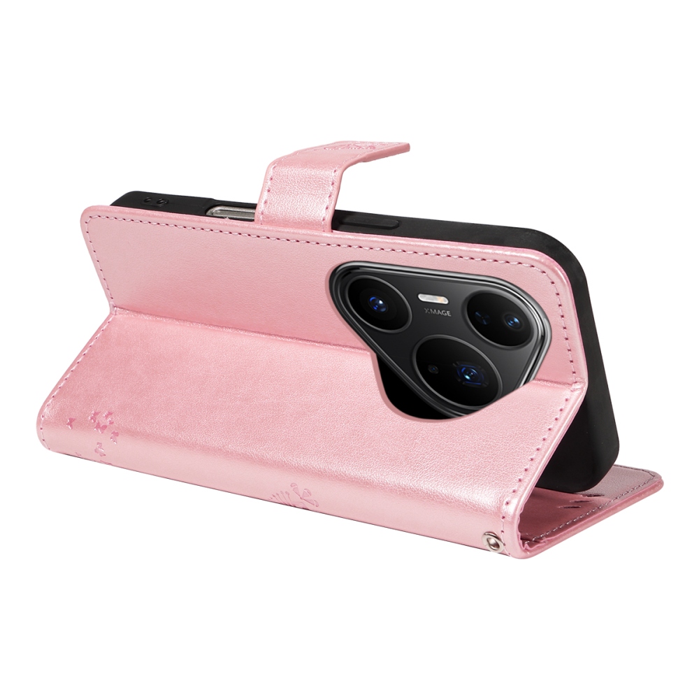 Trees knížkové pouzdro na Huawei Pura 80 Pro - růžovozlaté