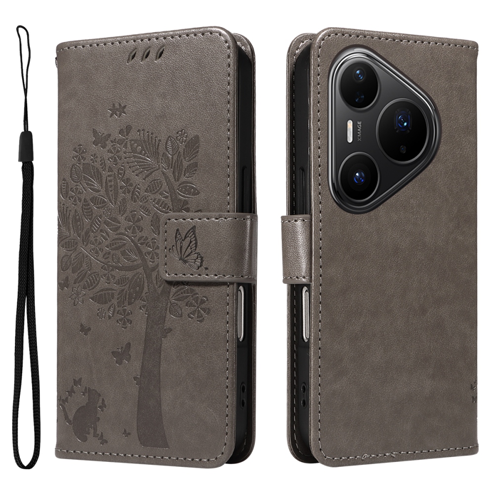 Trees knížkové pouzdro na Huawei Pura 80 Pro - šedé