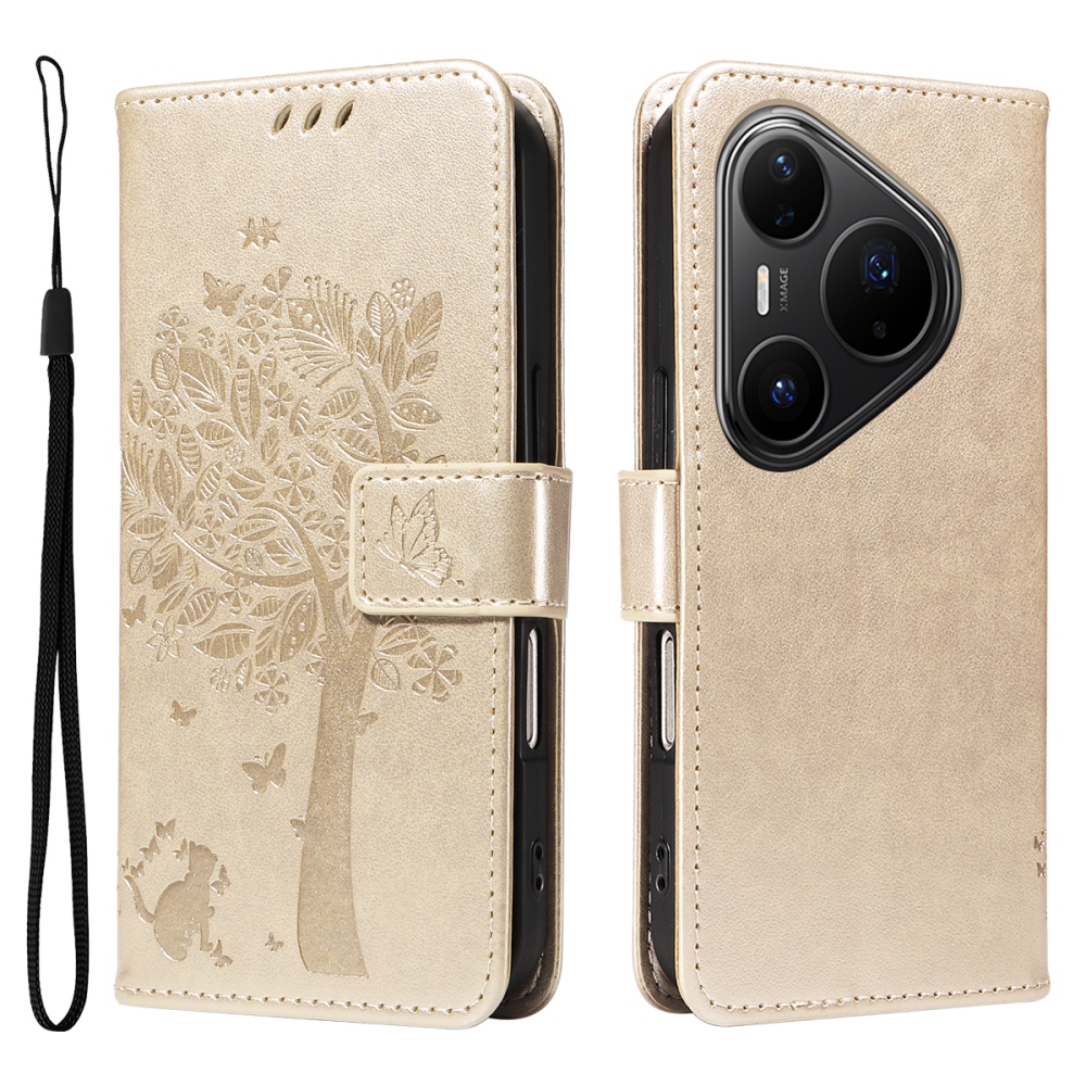 Trees knížkové pouzdro na Huawei Pura 80 Pro - zlaté