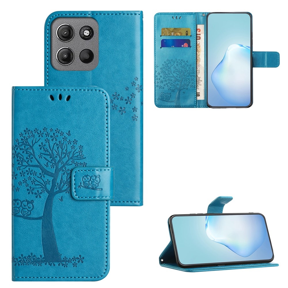 Trees knížkové pouzdro na Motorola Moto G57 Power 5G - modré