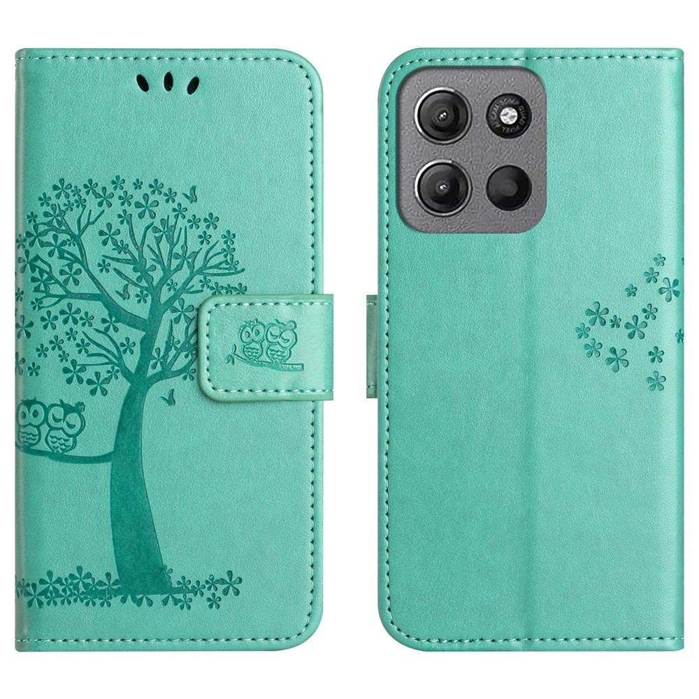 Trees knížkové pouzdro na Motorola Moto G57 Power 5G - modrozelené