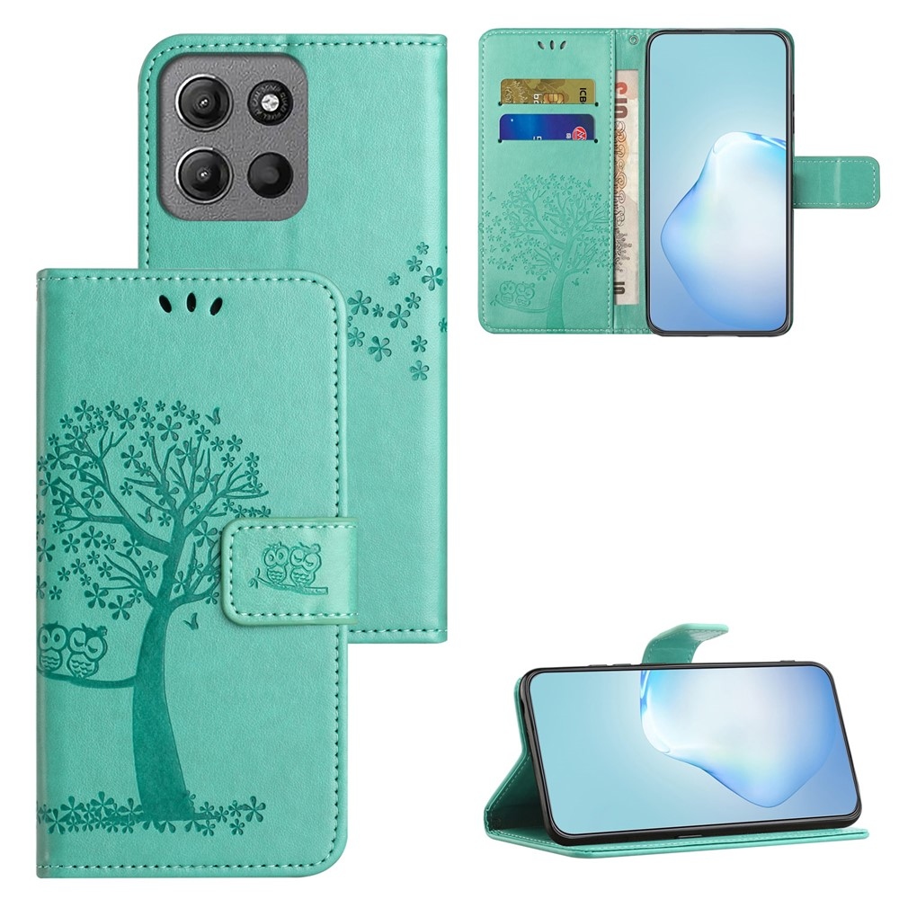 Trees knížkové pouzdro na Motorola Moto G57 Power 5G - modrozelené